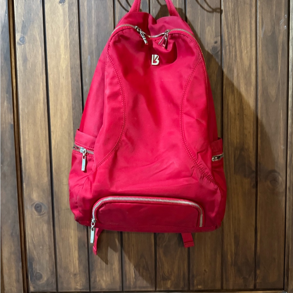 BuffBunny Red Backpack with Padded Straps and Lunchbox Built In